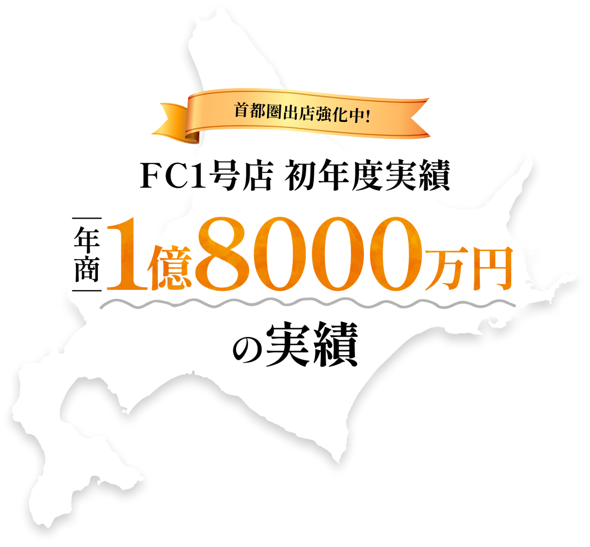 FC1号店初年度実績 年商1億8000万円の実績